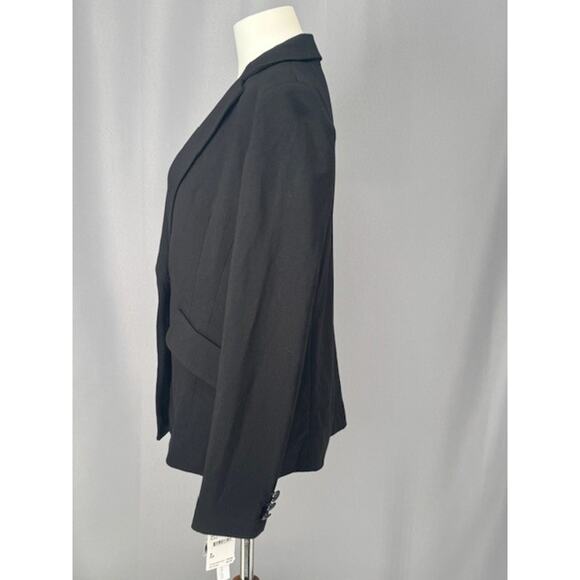 Amanda + Chelsea Blazer Womens Medium Black Stretch Suit Jacket Work Career NWT - Picture 3 of 10